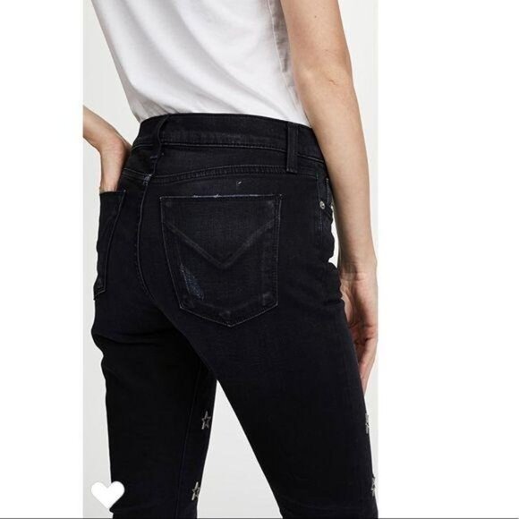 NWT Hudson Crop Relaxed Straight star Studded Jeans Size 27 - Picture 4 of 15